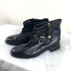 Heyraud Leather Buckle Ankle Boots - 8